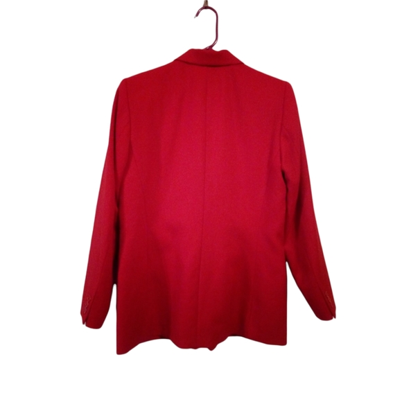Pendleton Red 100% Wool Blazer Size 10 - Picture 2 of 7